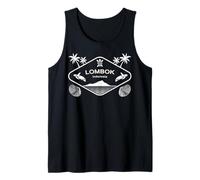 Lombok Indonesia Island Sea Turtle Palms Vacation Souvenir Tank Top