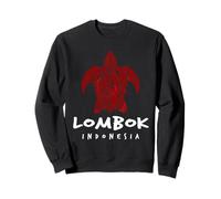 Lombok Indonesia Tribal Sea Turtle Island Beach Design Sweatshirt