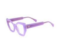 Lombok Woman Optical frames Acetate Violet transparent striated Cat Eye Demos