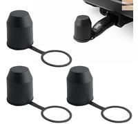 lomdung Pack of 3 Towing Hitch Covers, Retaining Ring Cap, Towing Hitch Black Plastic Protective Cap, Towing Hitch Protection for Car, Motorhome, Trailer