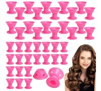 lomdung Pack of 40 Hair Rollers Silicone Heat-Free 2 Sizes Hair Rollers, Overnight Magic Curlers, Great Curling Effect, Safe for Hair, Hairdressing Tool for Salon Barber Women and Girls