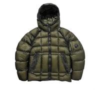 Lomeuuu Autumn/Winter Cotton Coat, Warm Hooded Top, Full Zip Design, Straight Hem, Casual Style (Green,XL)