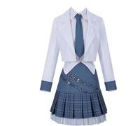 Lomeuuu Role-play Costume, White Uniform Ensemble, Fitted Short Skirt, Stage Performance Attire, Harajuku Style (White,L)