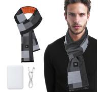 Lomffy Heated Scarf for Women Men, Neck Heat Pad with 5000mAh Battery, 3 Levels Temperature Neck Warmer USB Heating Scarf Electric Heated Neck Wrap Winter Christmas Gifts for Pain Relief Skiing Hiking