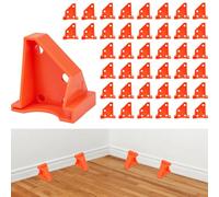 LOMGDOVC 40Pcs Laminate Flooring Spacers, 1/4" & 1/2" Gaps, Durable Reusable Easy to Use Laminate Flooring Tools Kit for Vinyl Plank Hardwood Floors - Orange