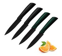 Lomgwumy Fruit Knife, Fruit Knife Set, The Black Blade is More Advanced, Fruit Knives Small is Suitable for Most Vegetables, Fruits and Meat（Black and Green） (4)