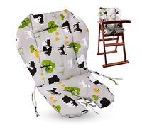 Lomgwumy High Chair Pad, Baby High Chair Cushion/seat Cushion, Light and Breathable, Soft and Comfortable, Cute Patterns, Suitable for Most High Chairs, Baby Dining Chairs (Grey Sheep Pattern)