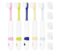 Lomgwumy Kids Toothbrushes, 5 Colours Children Toothbrushes, with Toothbrush Shells, Individually Packaged, Cute Clouds, Soft Bristles, Suitable for Kid Children Home, Hosting, Travelling (25-Pack)