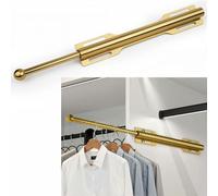 LOMILD Valet Rod for Closet Pull Out, Rod for Bedroom Laundry Room Bathroom, Brushed Gold