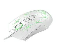 Lomiluskr AJ52 Gaming Mice Wired, Programmable 7 Buttons, Computer Mice with RGB LED Backlit, 500-2750 DPI Adjustable,for Windows/Mac OS/Linux (Star White)