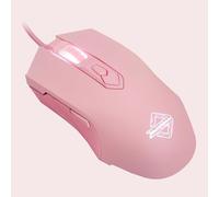 Lomiluskr AJ52 Gaming Mouse Wired, 7 Programmable Buttons, Computer Mice with RGB LED Backlit, 200-4800 DPI Adjustable,for Windows/Mac OS/Linux (Pink)