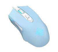 Lomiluskr AJ52 Gaming Mouse Wired, 7 Programmable Buttons, Computer Mice with RGB LED Backlit, 200-4800 DPI Adjustable,for Windows/Mac OS/Linux (SkyBlue)