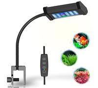 Lominie clamp Aquarium Light, 10W Bar10-Freshwater Nano Mini Fish Tank Clip on Light, Full Spectrum Dimmable LED Planted Light with Timer for Small Plant Fish Tank Aquarium Lighting