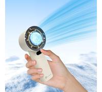 lomitech Handheld Fan,1-100 High Speed Hand Fan Adjustable Turbo Mini Fan,Rechargeable Personal Fan with Digital Display Travel Outdoor Home Essential(White)