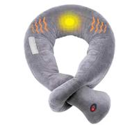 lomitech Vibrating Travel Neck Pillow with 3 Massage Modes - Battery Operated Adjustable Airplane Neck Support Wrap for Neck Pain Relief, Lightweight Portable Comfort Pillow for Flights, Car & Train