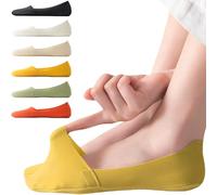 Lomitract Thin No Show Socks (Women 5-12), Made of Ice Silk Surface on the Surface & Cotton on the Bottom, C-multicolor2-6pairs, 5-8