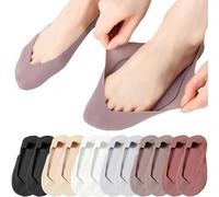 Lomitract Thin Ultra Low Socks (Women 5-12), Made of Ice Silk Surface on the Surface & Cotton on the Bottom, B-multicolor-6pairs, 5-8