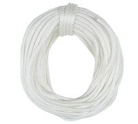 Lomo Multi Purpose Line, 3/16" 4mm x 100ft 30m Solid Braid Nylon Rope - White