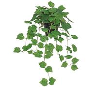 LOMOHOO Fake Plants with Pots Outdoor Artificial Hanging Plant Artificial Trailing Plants Ivy Plant Indoor, Realistic Pothos Plant Fake Hanging Potted Green for Bathroom House Wall Office Shelf Decor