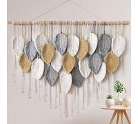 LOMOHOO Macrame Wall Hanging,Boho Home Decor,Bohemian Woven Decoration for Bedroom Living Room Apartment Dorm Gallery Perfect Handmade Gift Ideas