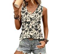 Lomon Tank Tops for Women Summer V Neck T-Shirts Trendy Sleeveless Basic Tee 2026 Fashion Clothes, L