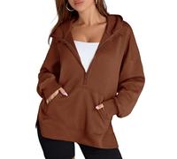Lomon Womens Nursing Hoodies Oversized Long Sleeve Sweatshirt Maternity Breastfeed MaMa Loungewear Fall Outfits Coffee Large