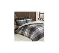 (King) Blue “Lomond” Check 100% Brushed Cotton, Duvet Set