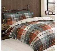 (King) Blue “Lomond” Check 100% Brushed Cotton, Duvet Set