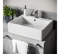 Lomond Rectangle 600 mm Large Counter Top or Wall Hung Basin