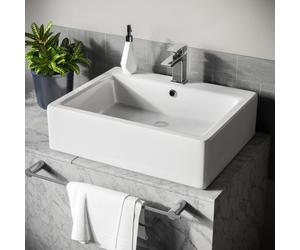 Lomond Rectangle 600 mm Large Counter Top or Wall Hung Basin