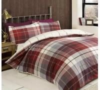 (King) Blue “Lomond” Check 100% Brushed Cotton, Duvet Set