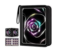 LOMONEH Card Binder for Lorcana Cards, Premium 9 Pocket Trading Card Album Fits 900 Cards with 50 Removable Sleeves Compatible with TCG, MTG, Sports, Game Trading Cards (Black)