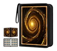 LOMONEH Trading card Binder for Yugioh Cards- 9 Pocket, Trading Card Album Fits 900 Cards with 50 Removable Sleeves, Zipper Collectible Card Holder Organizer for Yu-Gi-Oh, TCG, MTG Trading Cards