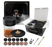 lomonmen Electric Whiskey Smoker kit,Rechargeable Cocktail Smoker kit with 6 Wood Chips,Old Fashioned Bourbon Cocktail Kit for Men,Dad,Husband,Boyfriends Gifts