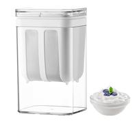 lomonmen Yogurt Strainer fine mesh Yogurt Maker Strainer with lid 1800 ML Cheese Yogurt Maker Reusable Yogurt Filter for Making Thick Greek Yogurt Soybean Milk (White 1800ML)