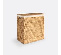 Lomopi Double-Compartment Laundry Basket Natural