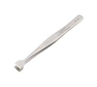 LOMOT stainless steel tweezers for clamping silicon wafers, large flat head tweezers, laboratory non-magnetic precision tweezers, philatelic stamp clips, 91-09 non-slip type