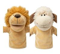 LOMTRATS Animal Hand Puppets for kids,Toddler Includes Wolf Tiger Lion Monkey So on Movable Open Mouths, Perfect for Storytelling,Teaching,Preschool,Birthday Gifts
