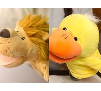 LOMTRATS Animal Hand Puppets for kids,Toddler Includes Wolf Tiger Lion Monkey So on Movable Open Mouths, Perfect for Storytelling,Teaching,Preschool,Birthday Gifts