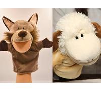 LOMTRATS Animal Hand Puppets for kids,Toddler Includes Wolf Tiger Lion Monkey So on Movable Open Mouths, Perfect for Storytelling,Teaching,Preschool,Birthday Gifts