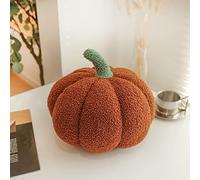 LOMTRATS Halloween or Thanksgiving Decorative Pumpkin Throw Pillow Plush Stuffed Pumpkin Shaped Pillow Cushion for Party Home Autumn Fall Decorations (2024 Brown 9'')