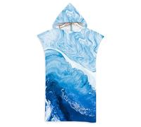 LOMTRATS Quick-drying Surf Poncho, Changing Towel, Bathrobe, Sports Towels for Swimmers,Hoodie for Adults,Swimming,Beach,Surfing,Diving,Bathing（Adult-M）