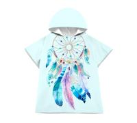 LOMTRATS Quick-drying Surf Poncho, Changing Towel, Bathrobe, Sports Towels for Swimmers,Hoodie for Kids,Swimming,Beach,Surfing,Diving,Bathing（Kid-S）