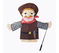 LOMTRATS Theater Hand Puppets for kids,Includes Teacher, policeman, farmer, pirate, detective, etc. with Movable Open Mouths,Perfect for Storytelling,Teaching,Festival Gifts,1 PCS with Joystick