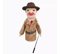 LOMTRATS Theater Hand Puppets for kids,Includes Teacher, policeman, farmer, pirate, detective, etc. with Movable Open Mouths,Perfect for Storytelling,Teaching,Festival Gifts,1 PCS with Joystick