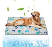 LOMUG Cooling Mat for Dogs, 100 x 70 cm, Self-Cooling Dog Mat, Washable Cooling Mat for Dogs, Cats, Summer Cooling Pad, Dog Mat for Home, On the Go or in the Car, XL Grey