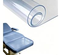 LOMUG Hygienic Footrest for Massage and Cosmetic Beds, 60 x 40 cm, Transparent PVC Protective Mat, Premium Hygiene Pad for Therapy Beds, Foldable Waterproof Cushion for Studio, Practice, Household