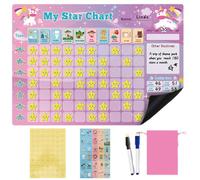 LOMUG Reward Board for Children, Weekly Planner Children with Magnetic Routine Cards, Montessori Reward System for Responsibility, Daily Planner Routine To Do List (Pink Magnetic Plate)
