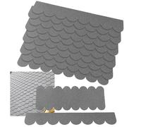 LOMUG Self-Adhesive Roofing Felt for Bird House & Nesting Box - Waterproof Mini Roof Shingles for Rabbit Hutch Insect Hotel and DIY Projects - Easy to Install Pack of 30