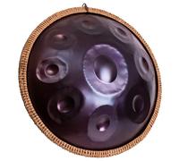 LOMUTY Beginner Handpan, 9 Tone 18 Inch Instrument Hand Pan G Major, Hand Drum with Drum Bag and Handpan Holder for Sound Healing, Meditation, Yoga, Purple